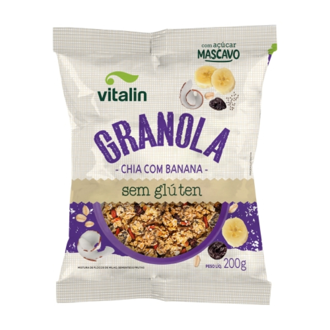 Detalhes do produto Granola 200Gr Vitalin Banana.chia