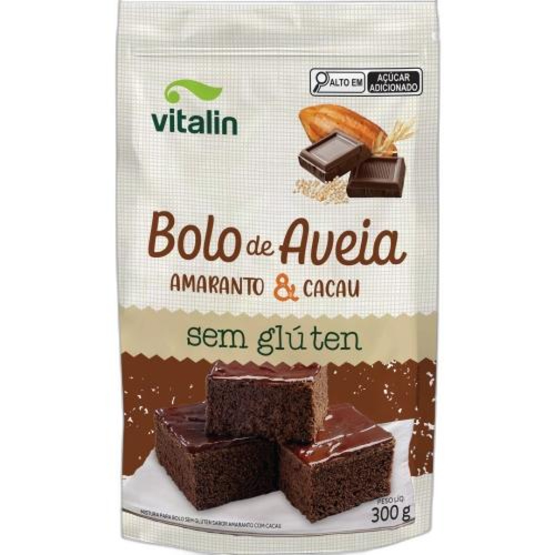 Detalhes do produto Mistura Bolo Aveia 300Gr Vitalin Amarant.cacau