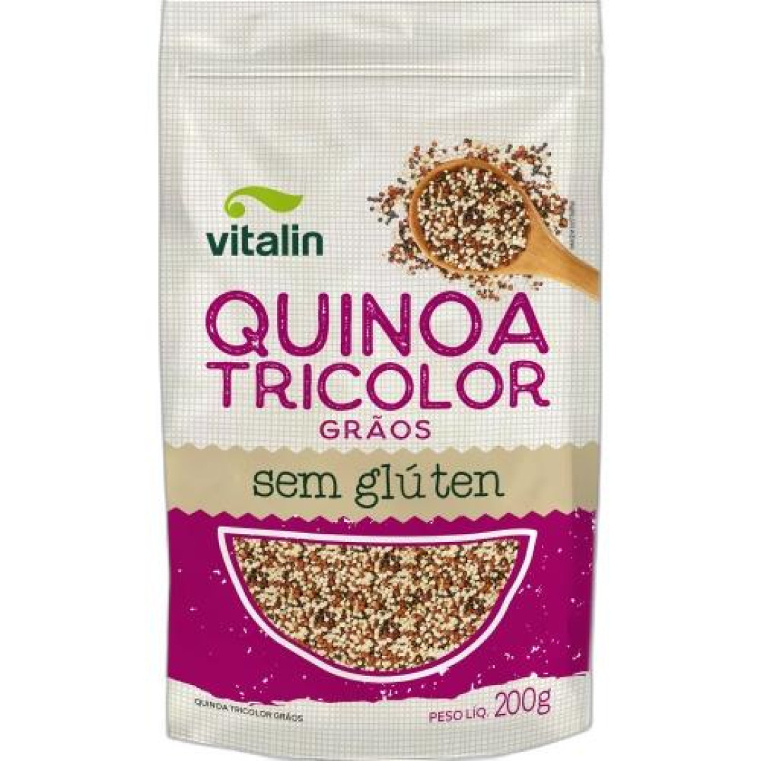 Detalhes do produto Quinoa Tricolor 200Gr Vitalin Graos