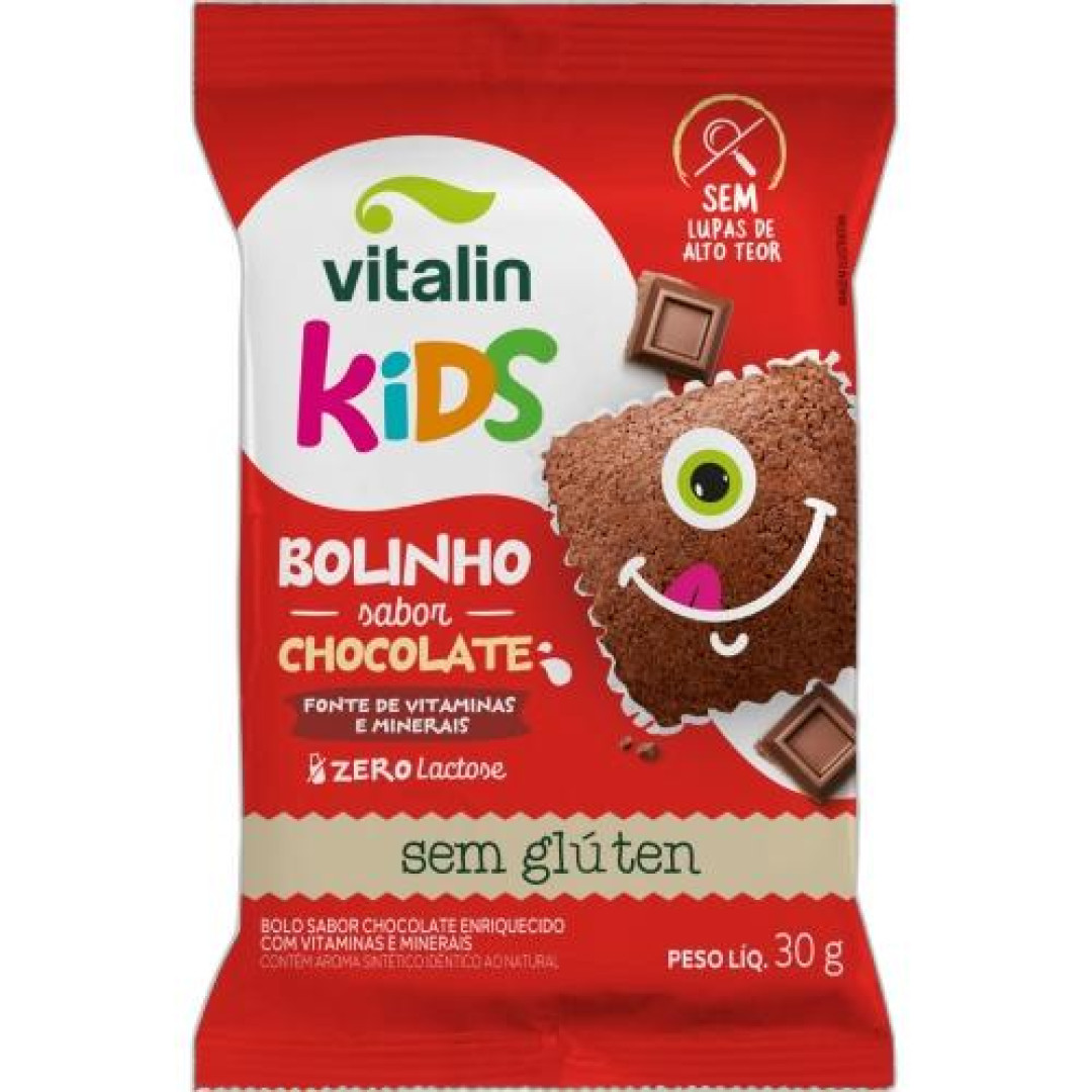 Detalhes do produto Bolinho Kids 30Gr Vitalin Chocolate