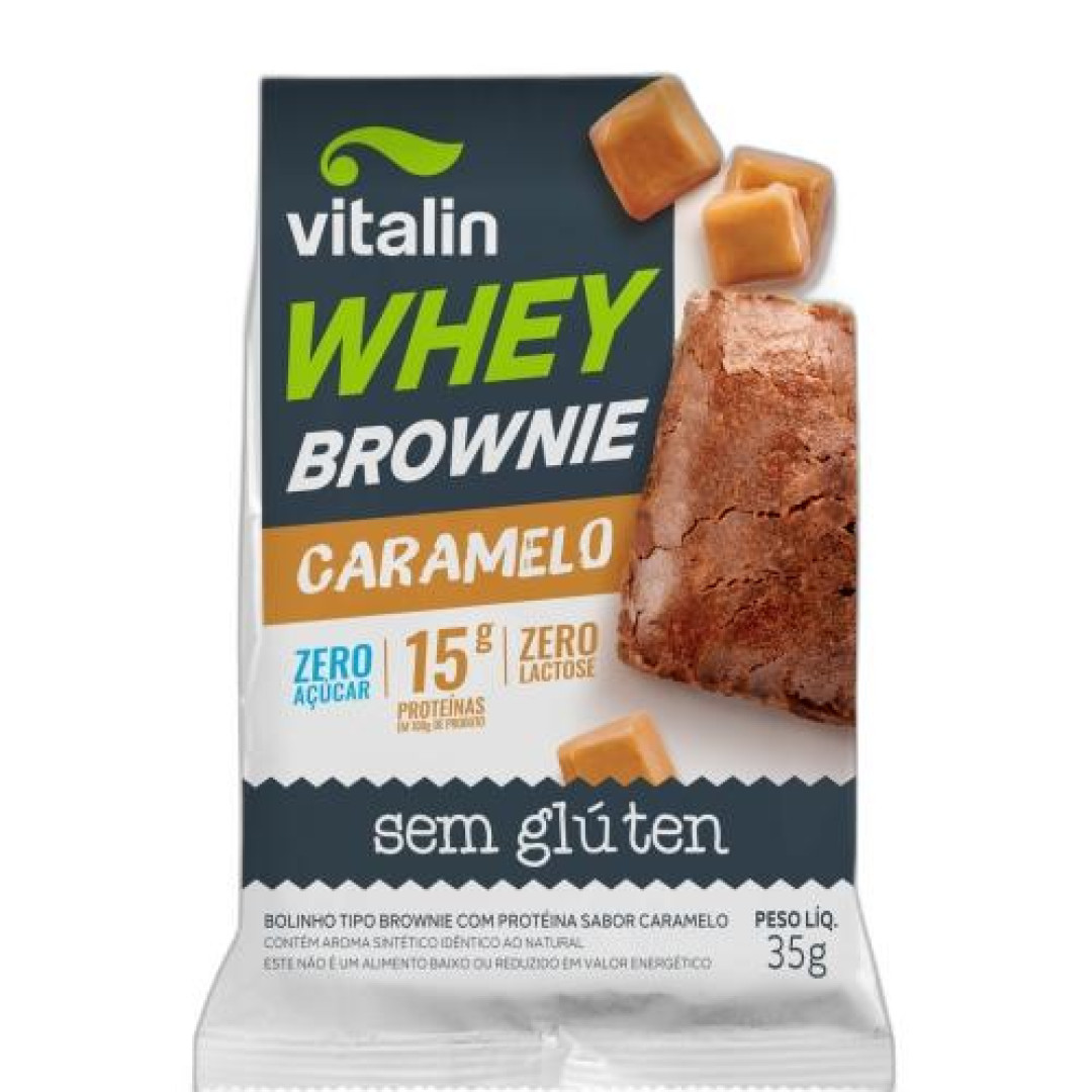 Detalhes do produto Supl Whey Brownie Zero 35G Vitalin Caramelo