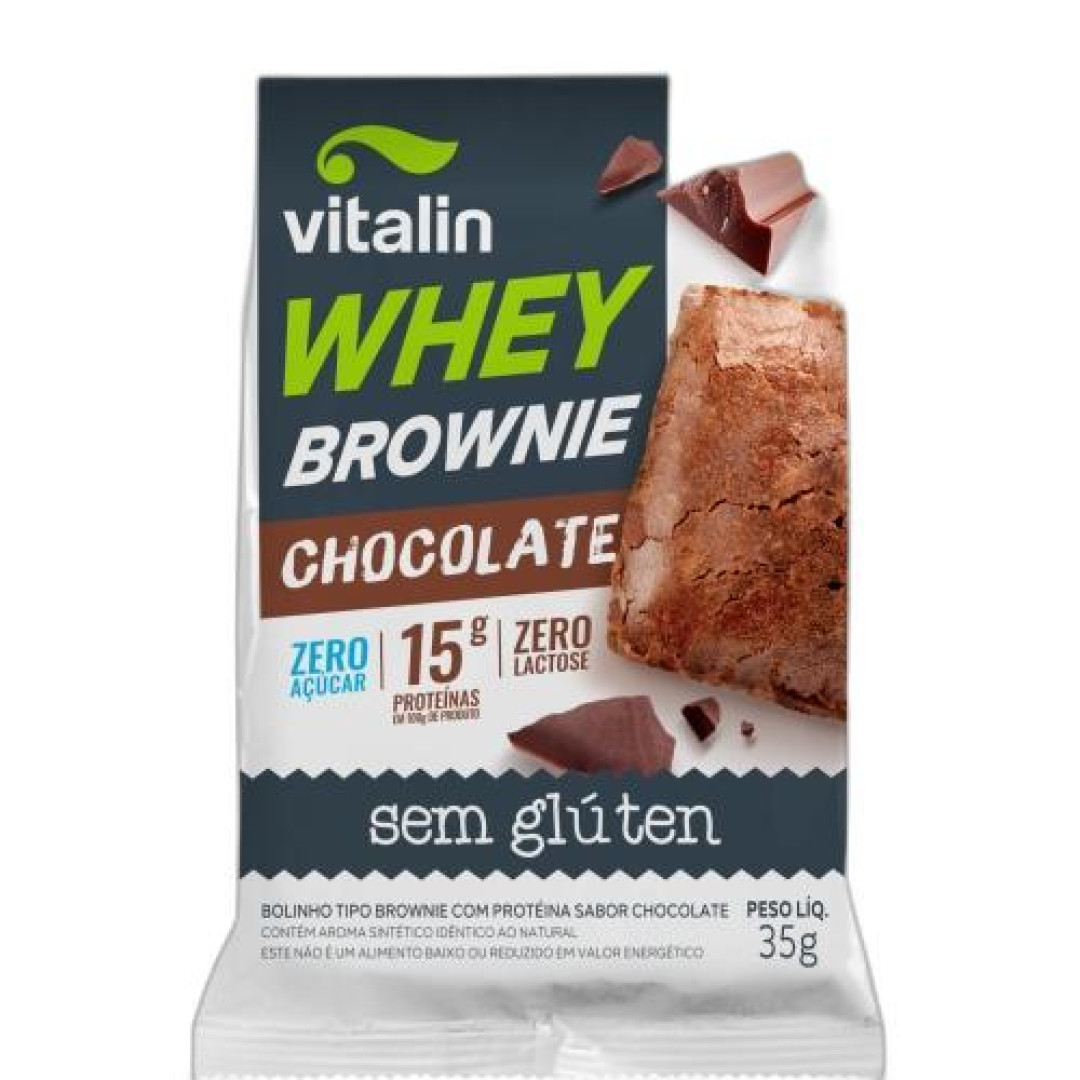 Detalhes do produto Supl Whey Brownie Zero 35G Vitalin Chocolate