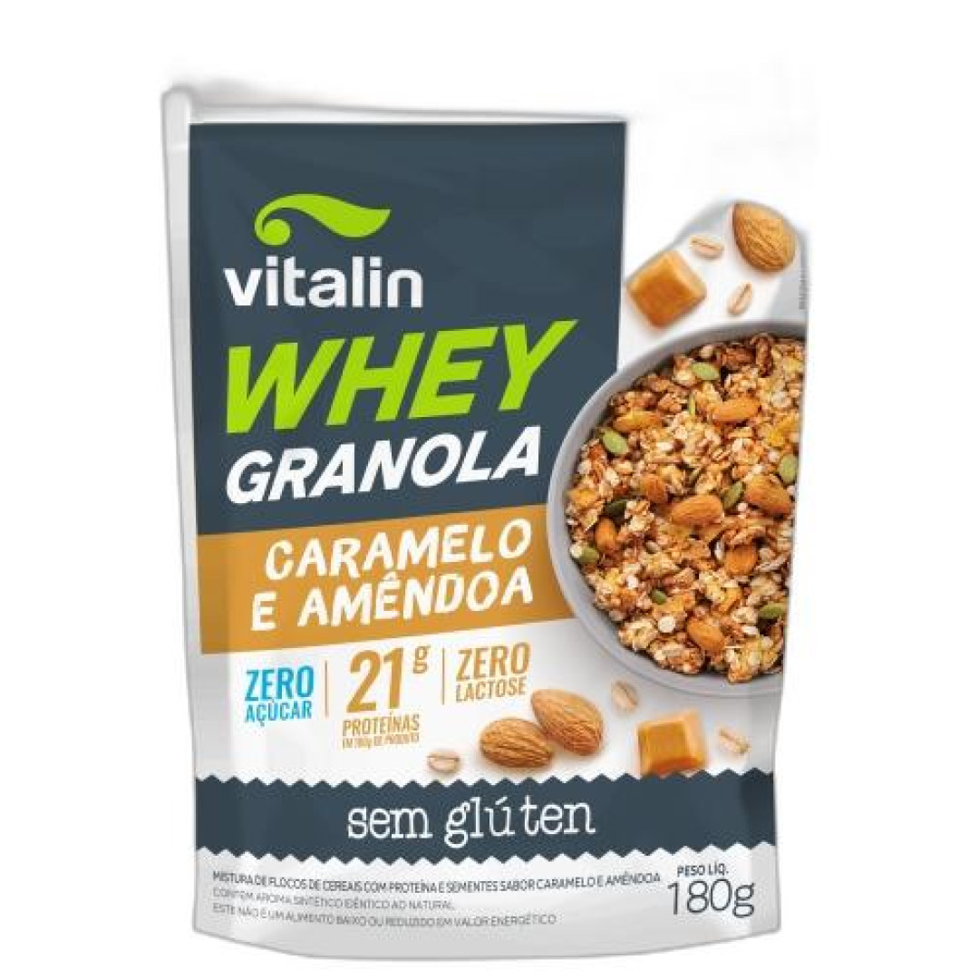 Detalhes do produto Supl Whey Granola Zero 180G Vitalin Amendoa.caramel