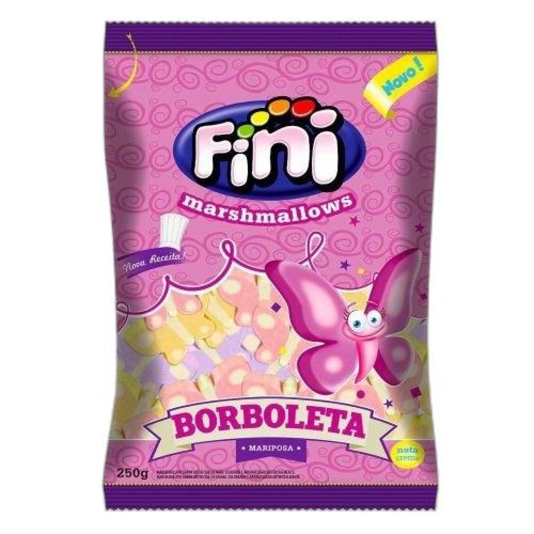 Detalhes do produto Marshmallow Borboleta 250Gr Fini Nata