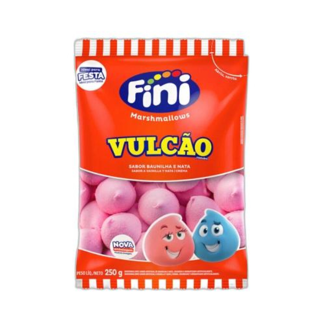 Detalhes do produto Marshmallow Vulcao Rosa 200Gr Fini Baunilha.nata