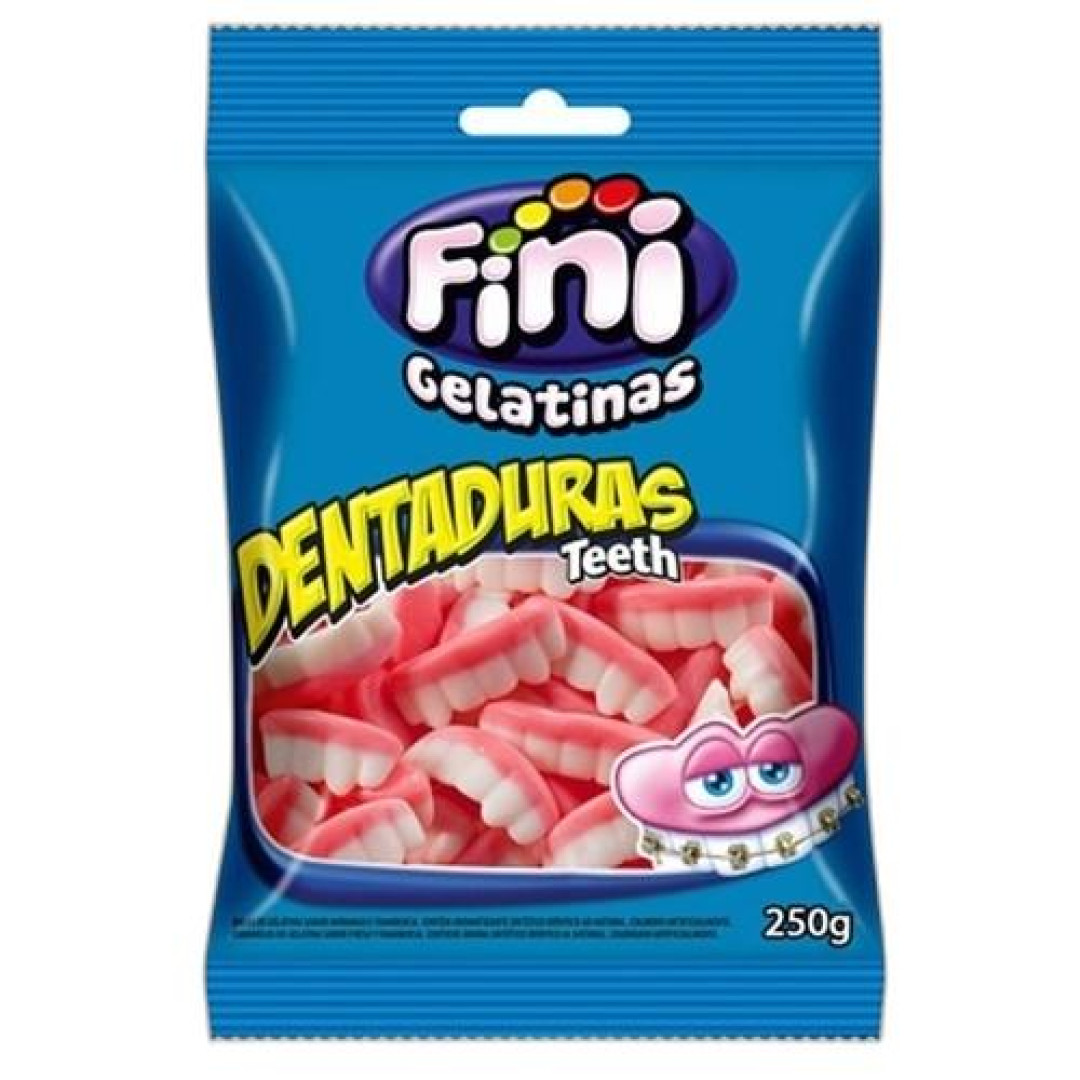 Detalhes do produto Bala Gel Dentadura 250Gr Fini Framboesa