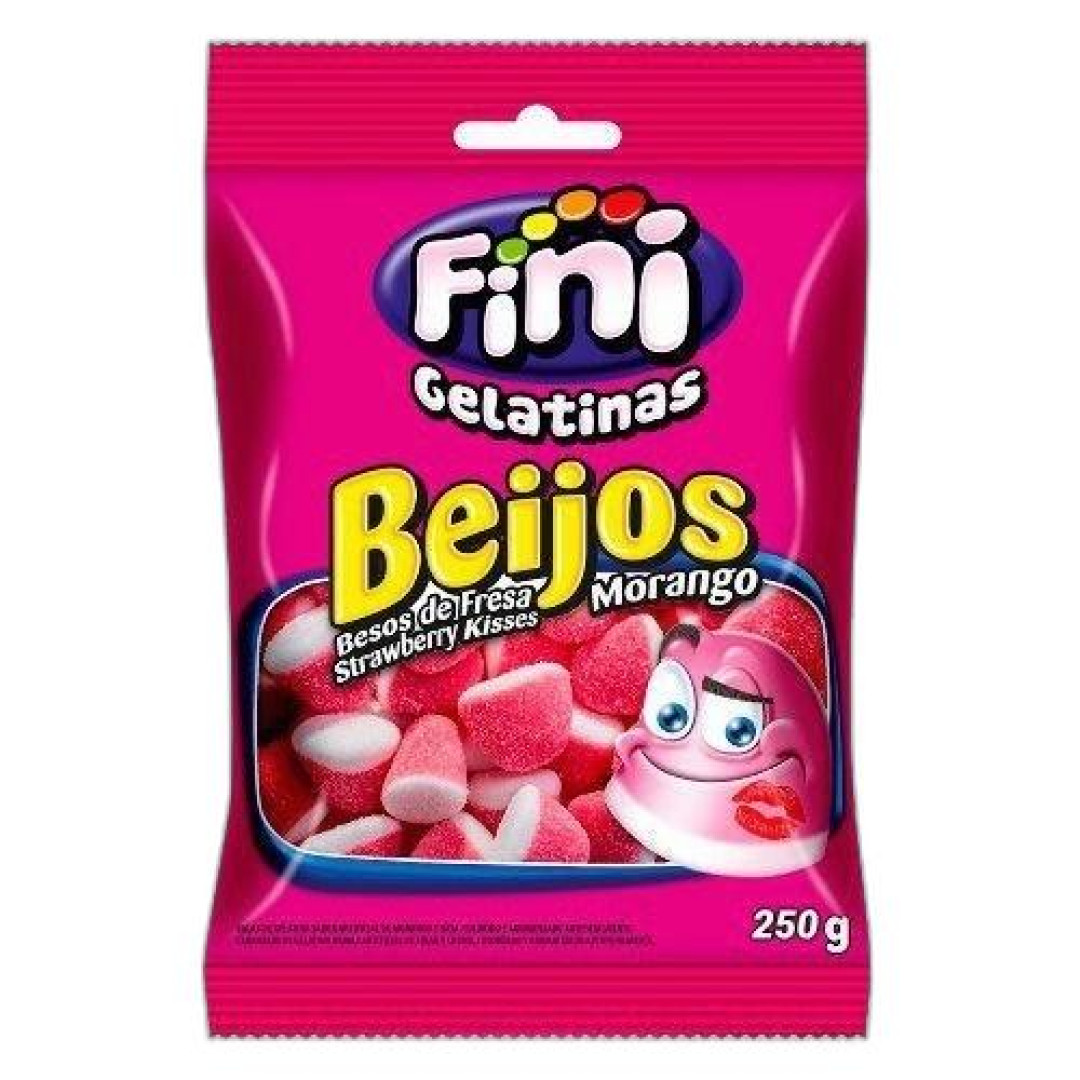 Detalhes do produto Bala Gel Beijos 250Gr Fini Morango