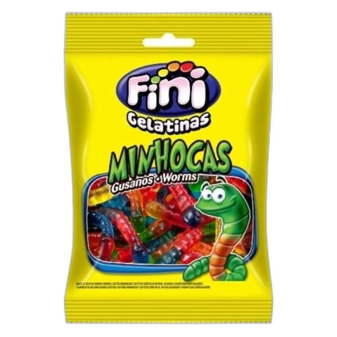 Detalhes do produto Bala Gel Minhocas Brilho 250Gr Fini Frutas