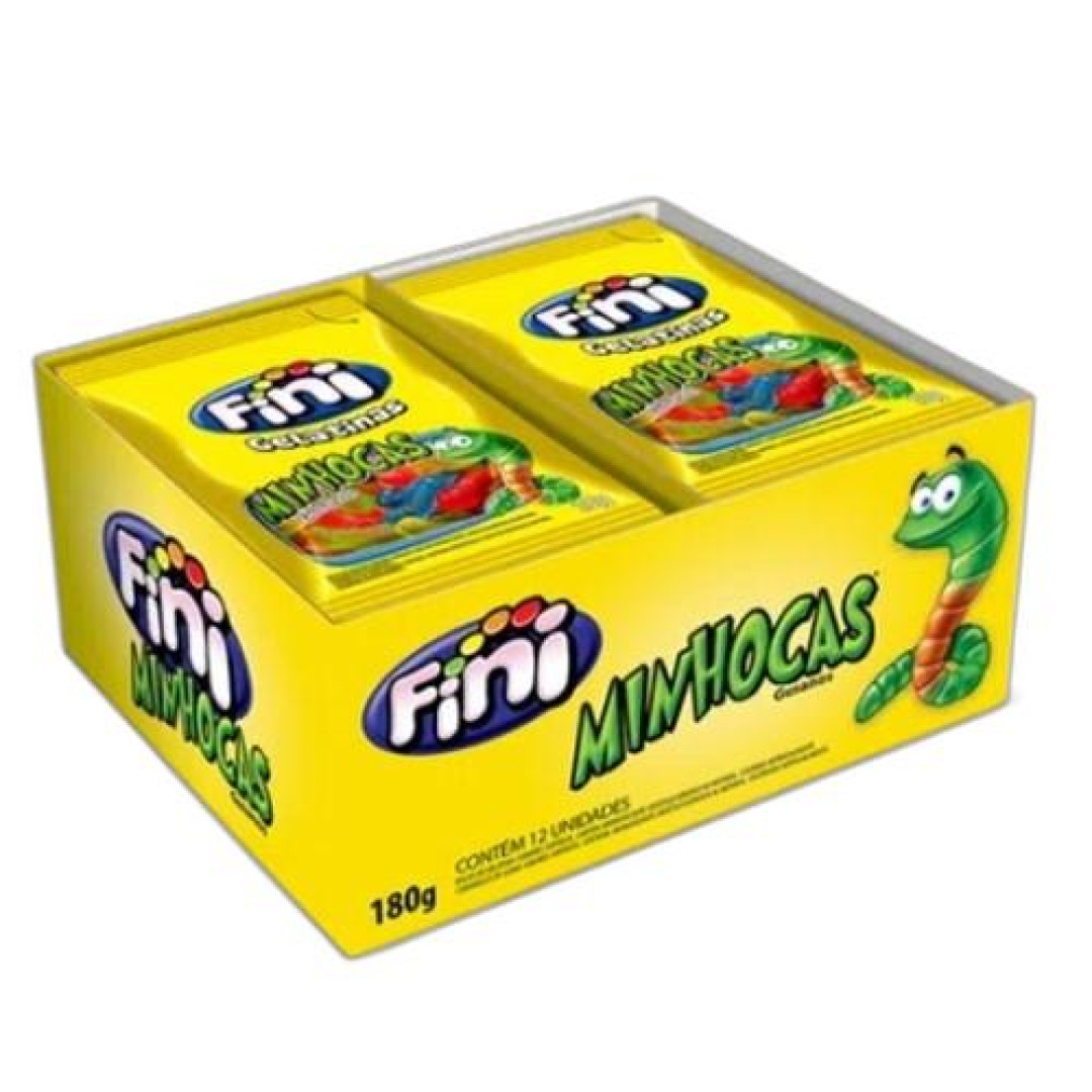 Detalhes do produto Bala Gel Minhocas Brilho 12X15Gr Fini Sortidos