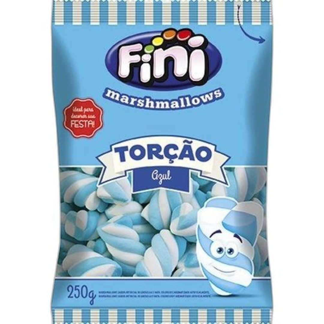 Detalhes do produto Marshmallow Torcao Azul 250Gr Fini Groselha Nata