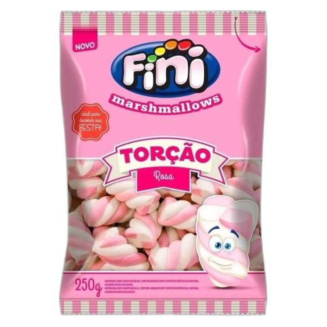 Detalhes do produto Marshmallow Torcao Rosa 250Gr Fini Baunilha
