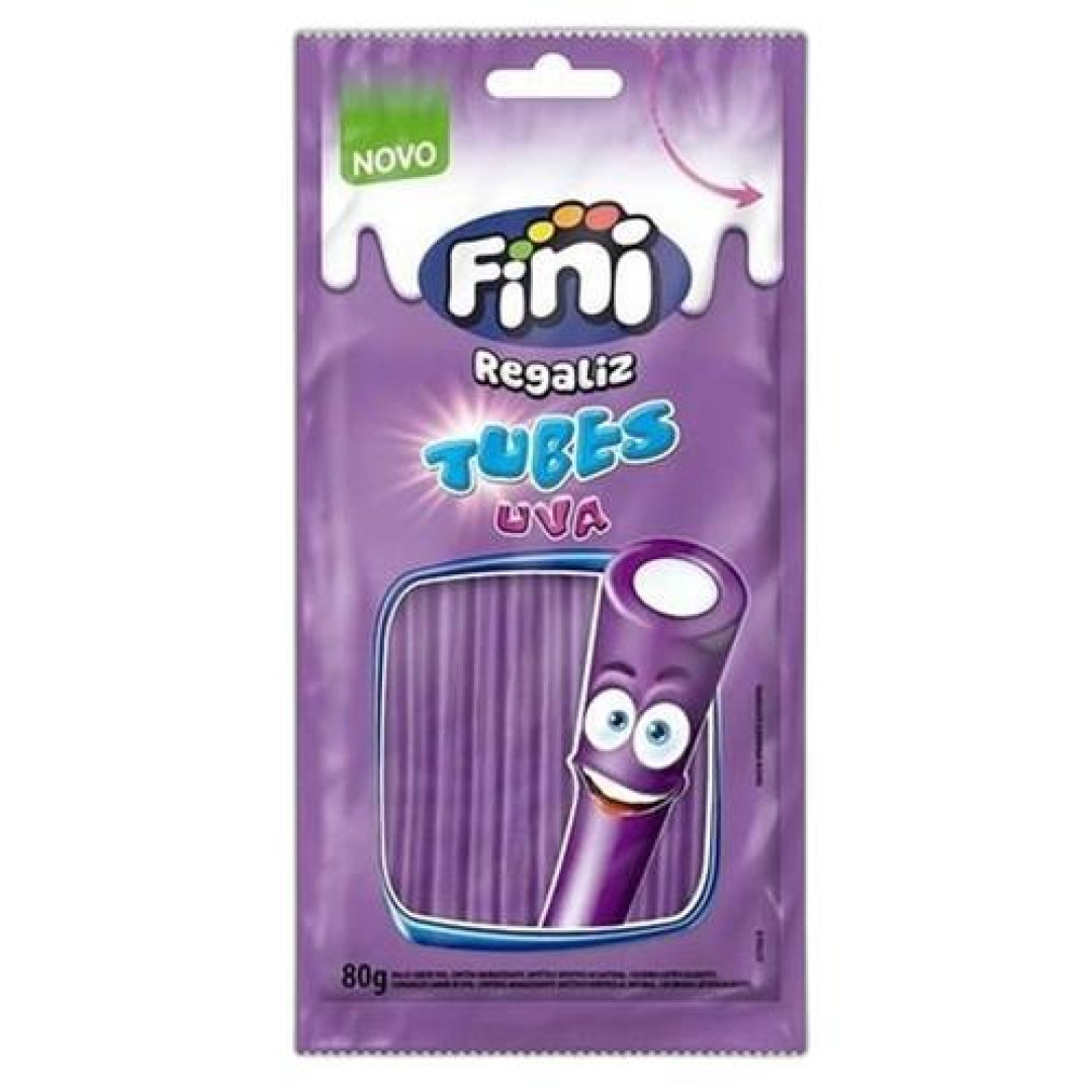 Detalhes do produto Bala Gel Tubes Brilho 80Gr Fini Uva