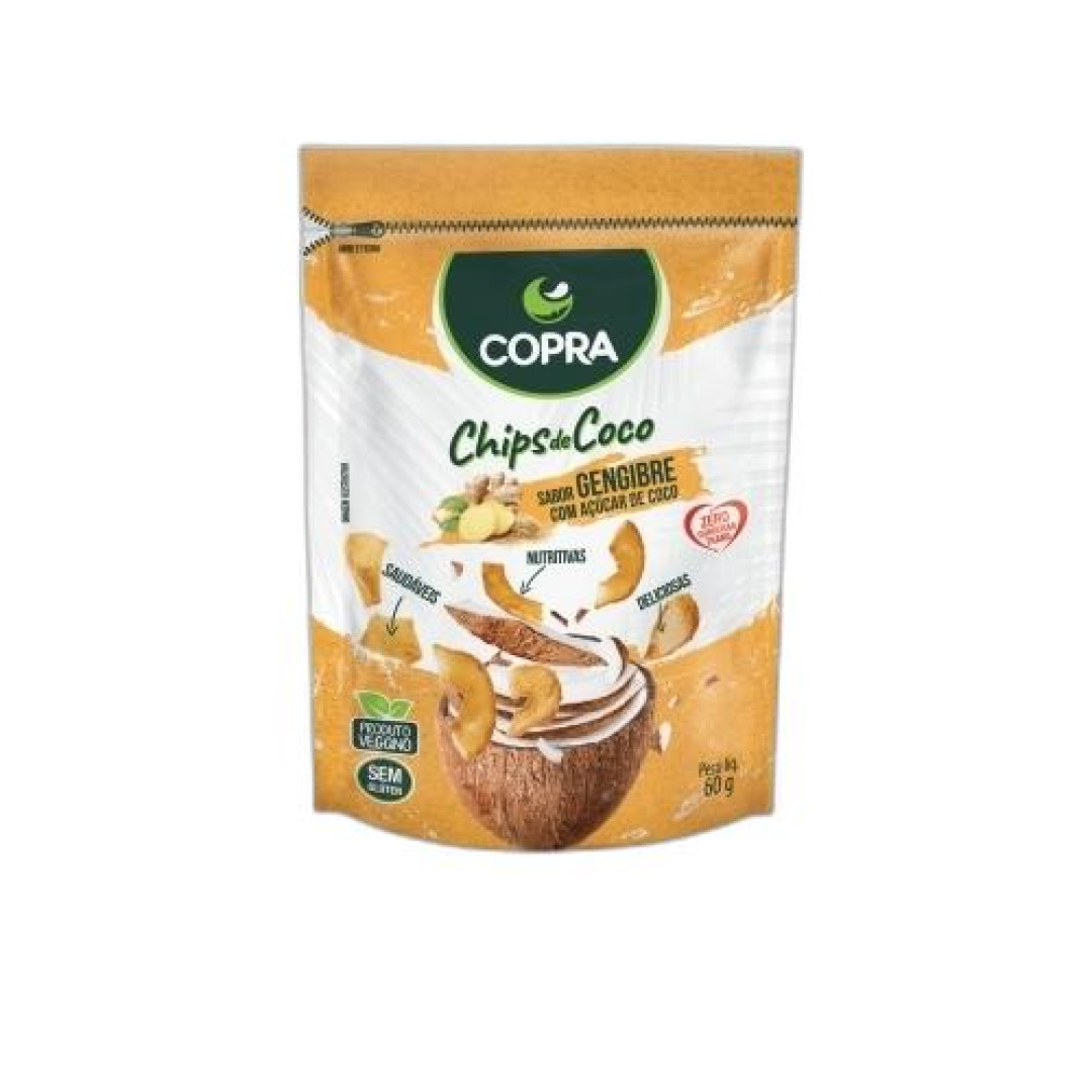 Detalhes do produto Chips De Coco 60Gr Copra Gengibre