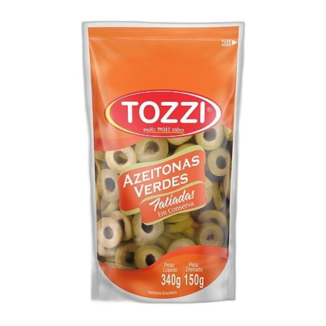 Detalhes do produto Azeitonas Fatiadas Sache 150Gr Tozzi Verde