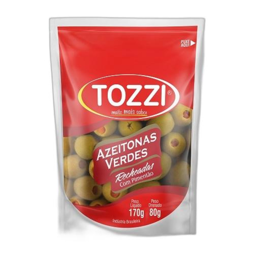 Detalhes do produto Azeitonas Rech Sache 80Gr Tozzi Verde