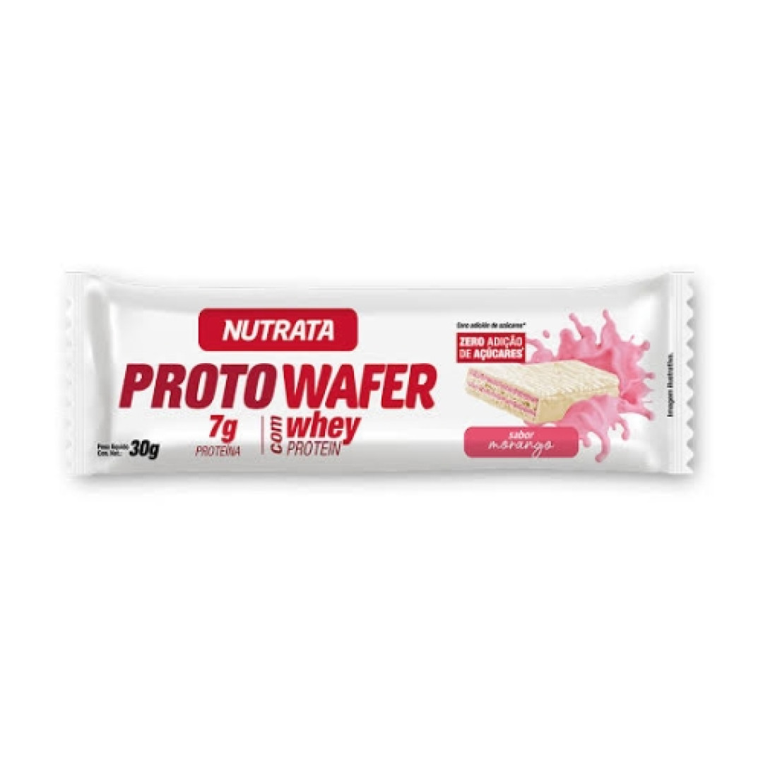 Detalhes do produto Barra Proto Wafer 30Gr Nutrata  Morango