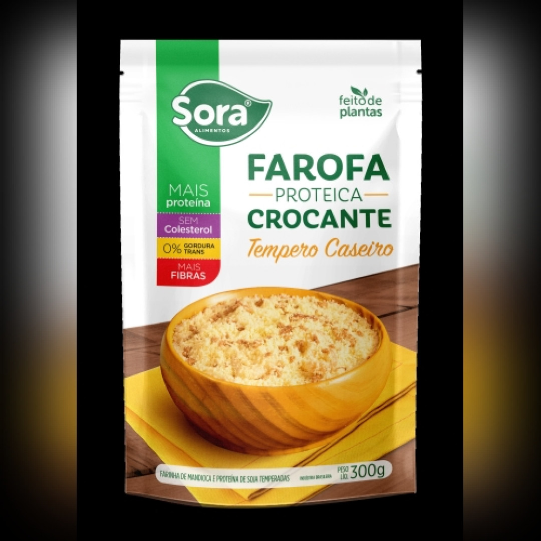 Detalhes do produto Farofa Proteica 300Gr Sora Alimentos  Tempeiro.caseir