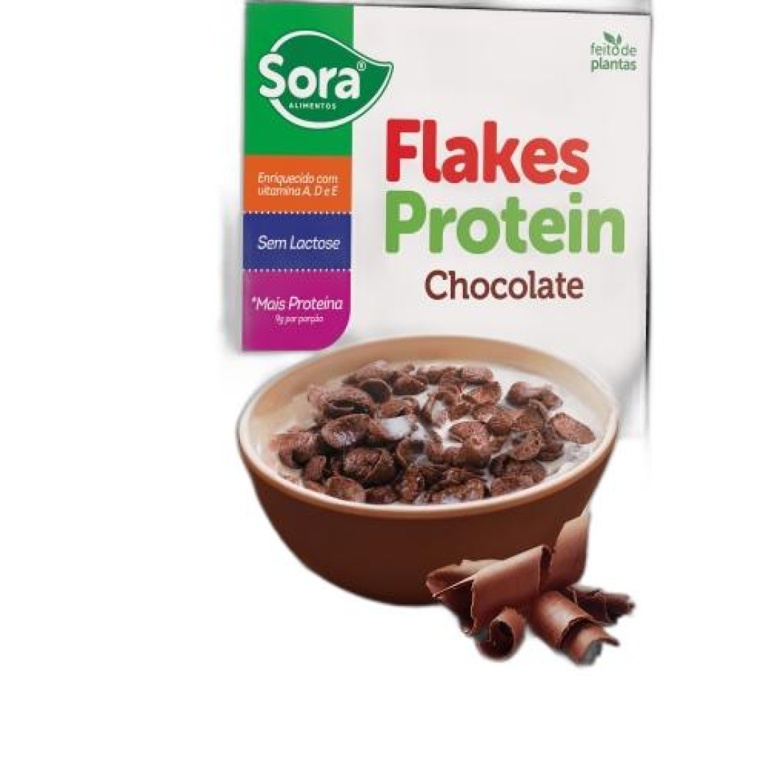 Detalhes do produto Cereal Flakes Protein 120Gr Sora Aliment Chocolate