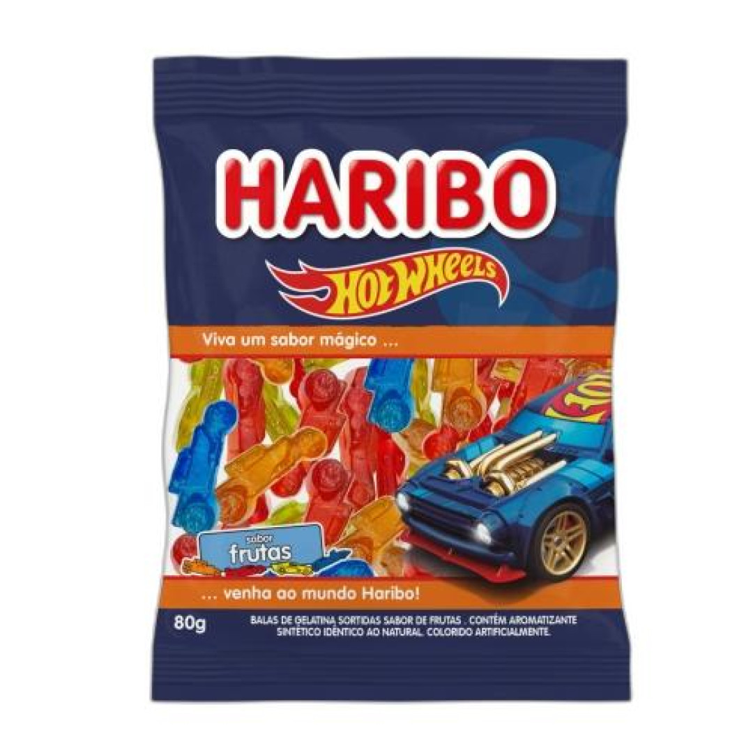 Detalhes do produto Bala Gel Hot Wheels 80Gr Haribo Sortidos