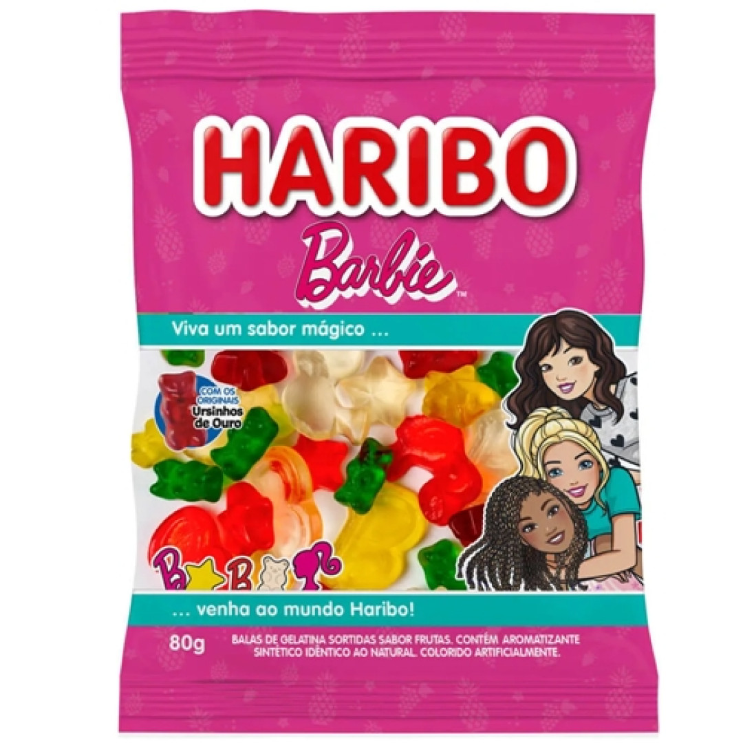 Detalhes do produto Bala Gel Barbie Fantasy 80Gr Haribo Frutas