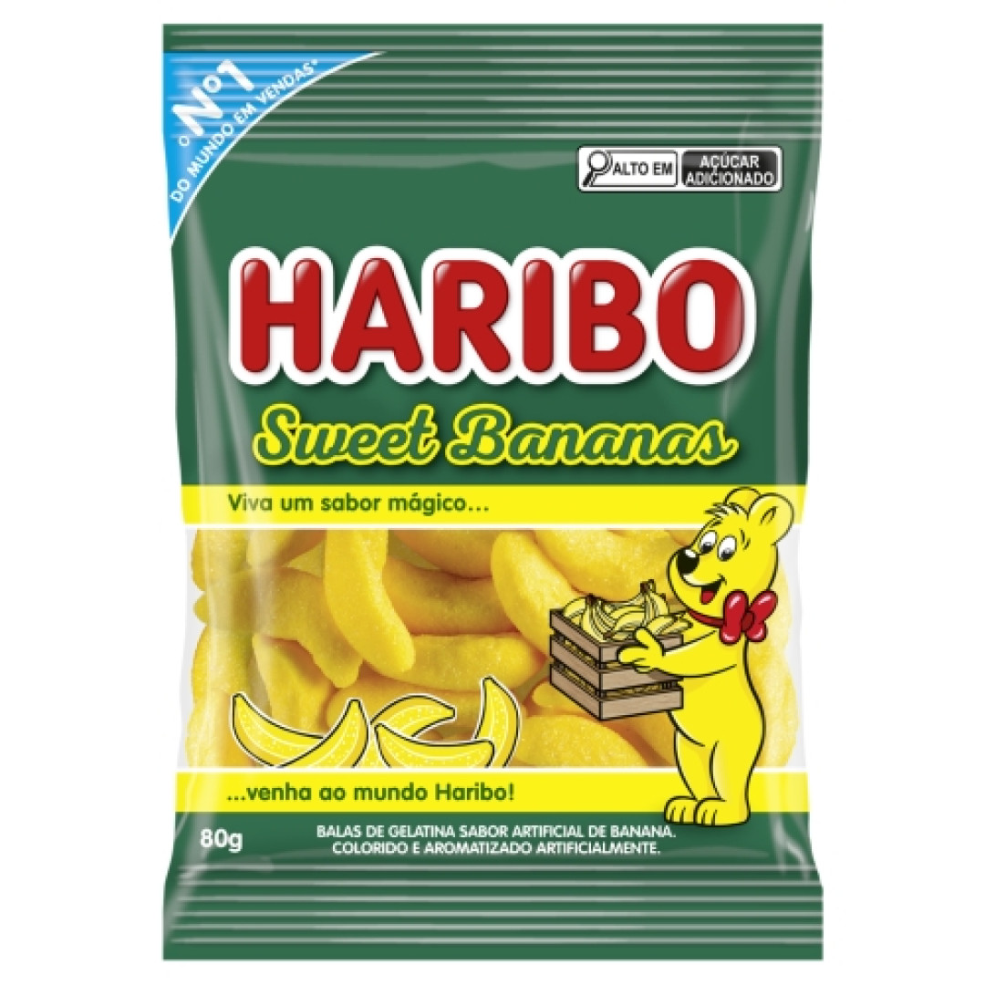 Detalhes do produto Bala Gel Sweet Bananas 80Gr Haribo Banana