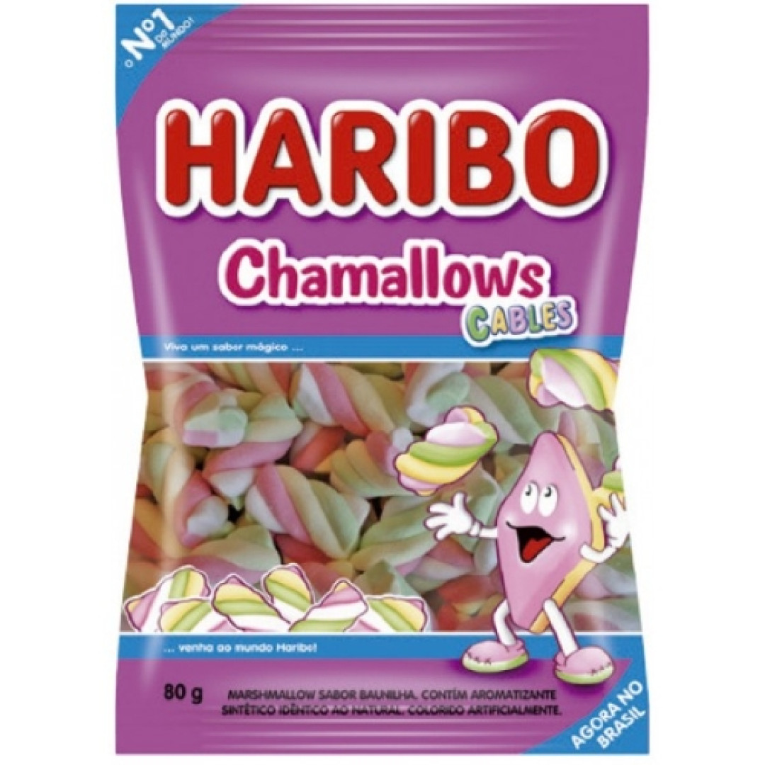 Detalhes do produto Marsh Chamallows Cables 70Gr Haribo Baunilha