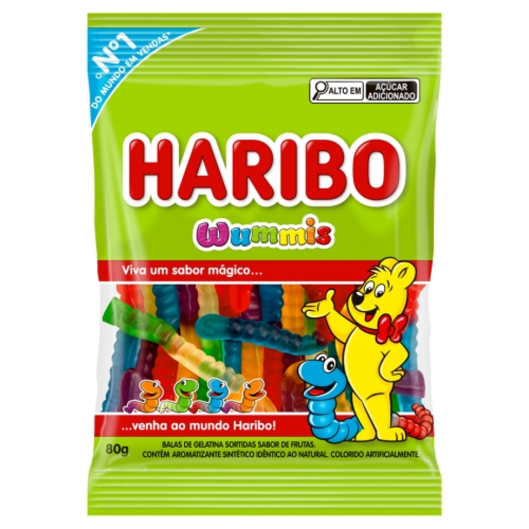 Detalhes do produto Bala Gel Wummis 80Gr Haribo Frutas