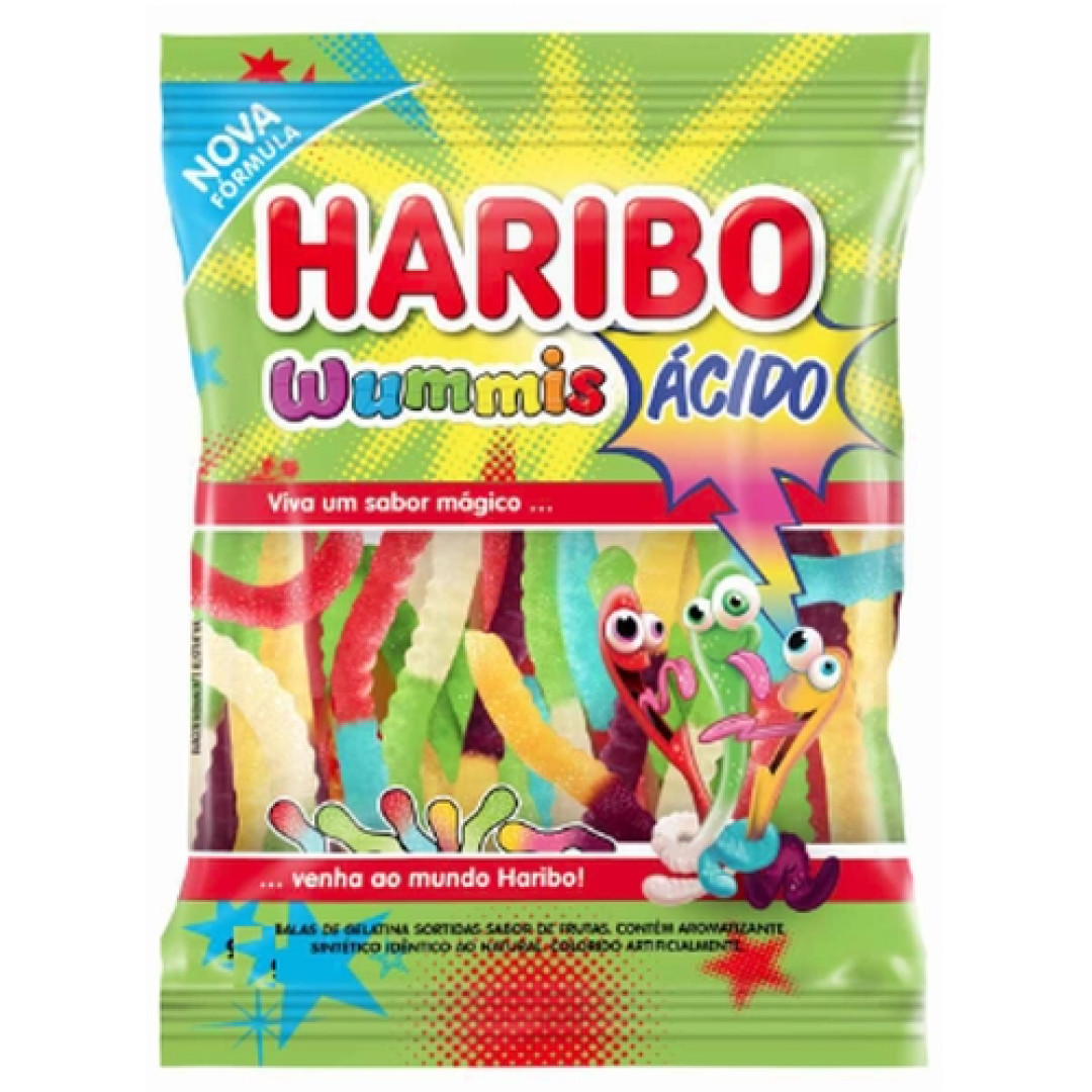 Detalhes do produto Bala Gel Wummis Zourr 80Gr Haribo Frutas