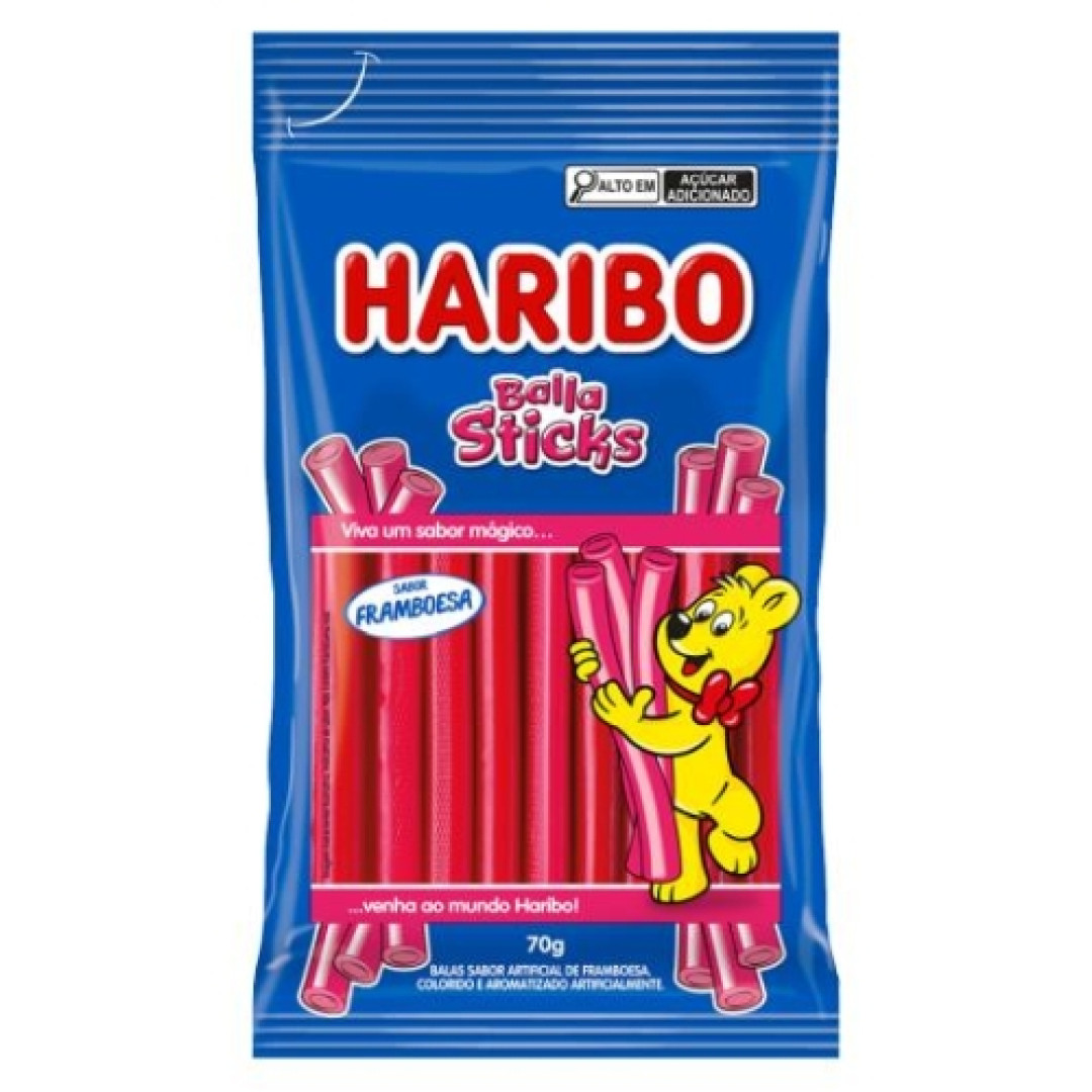 Detalhes do produto Bala Sticks 70Gr Haribo Framboesa