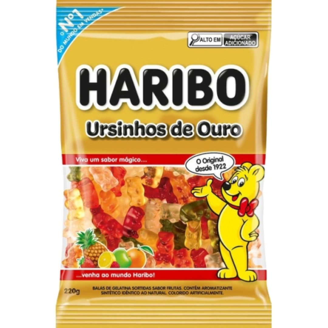 Detalhes do produto Bala Gel Ursinhos De Ouro 220Gr Haribo Frutas