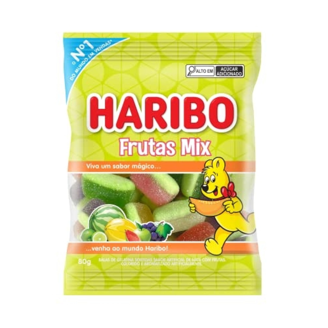 Detalhes do produto Bala Gel Frutas Mix 80Gr Haribo Frutas