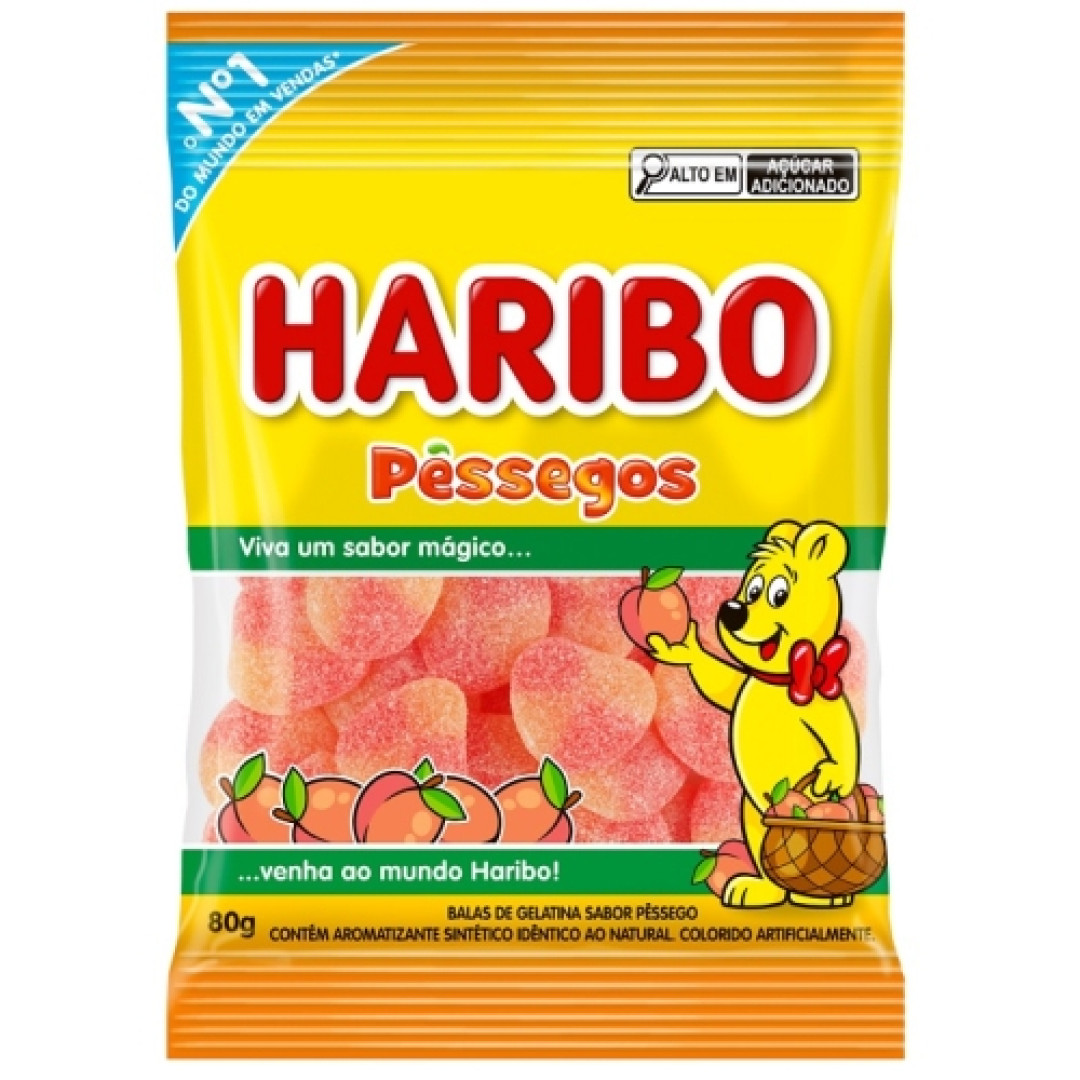 Detalhes do produto Bala Gel Ursinhos 80Gr Haribo Pessego