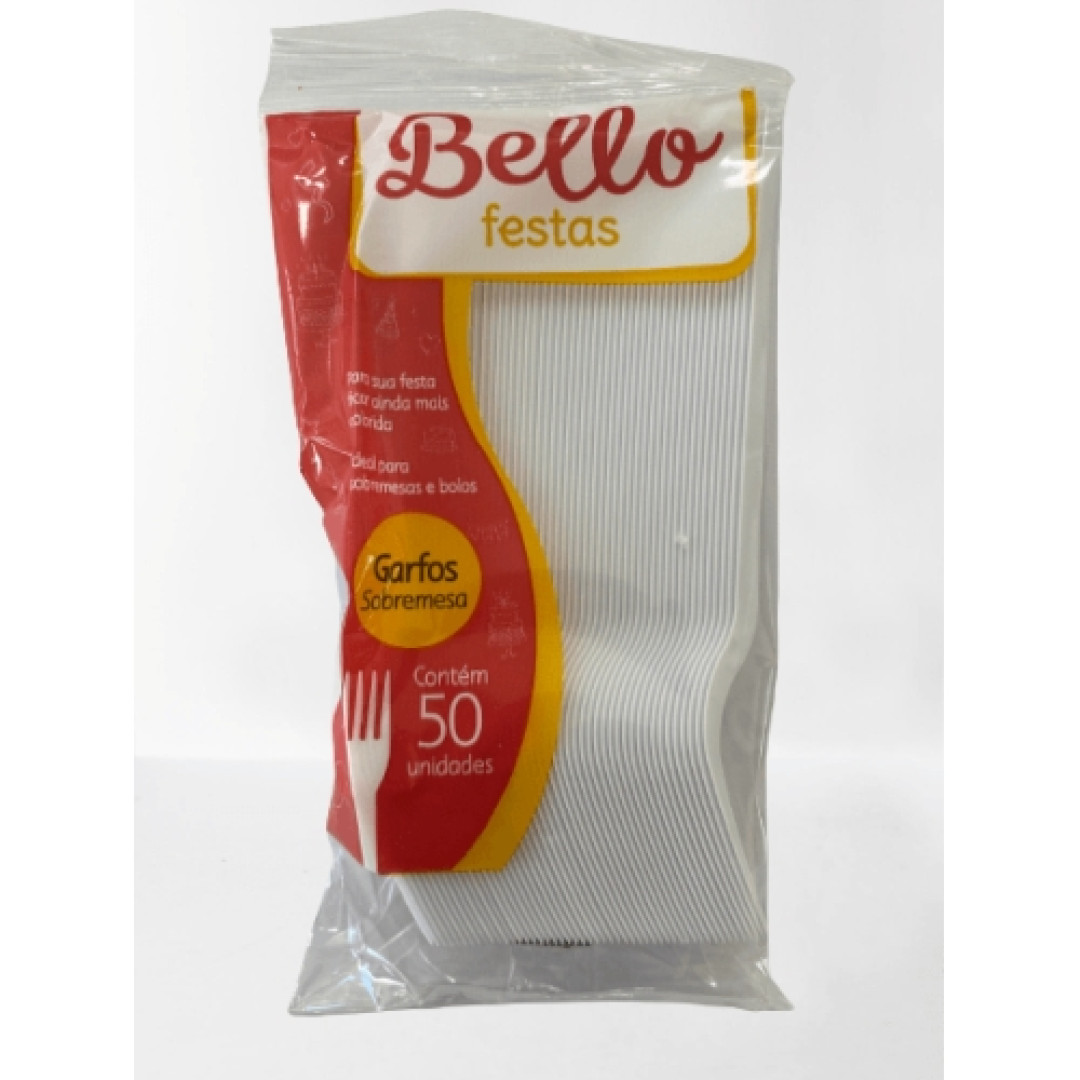 Detalhes do produto X Garfo Sobremesa 50Un Bello Festas Branco