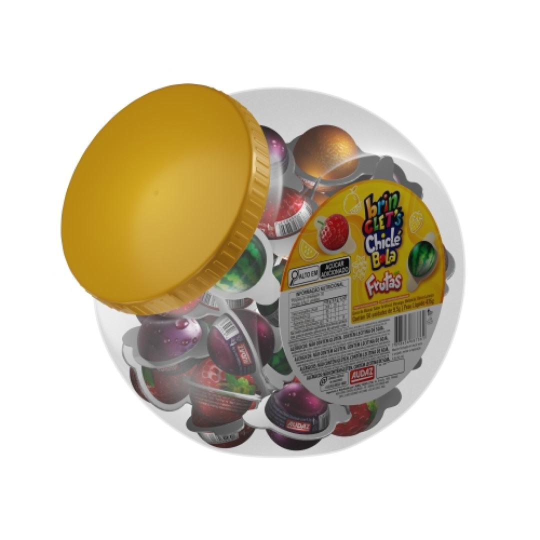 Detalhes do produto Chicle Bola Brinclets Pt 50Un Zen Toys Frutas