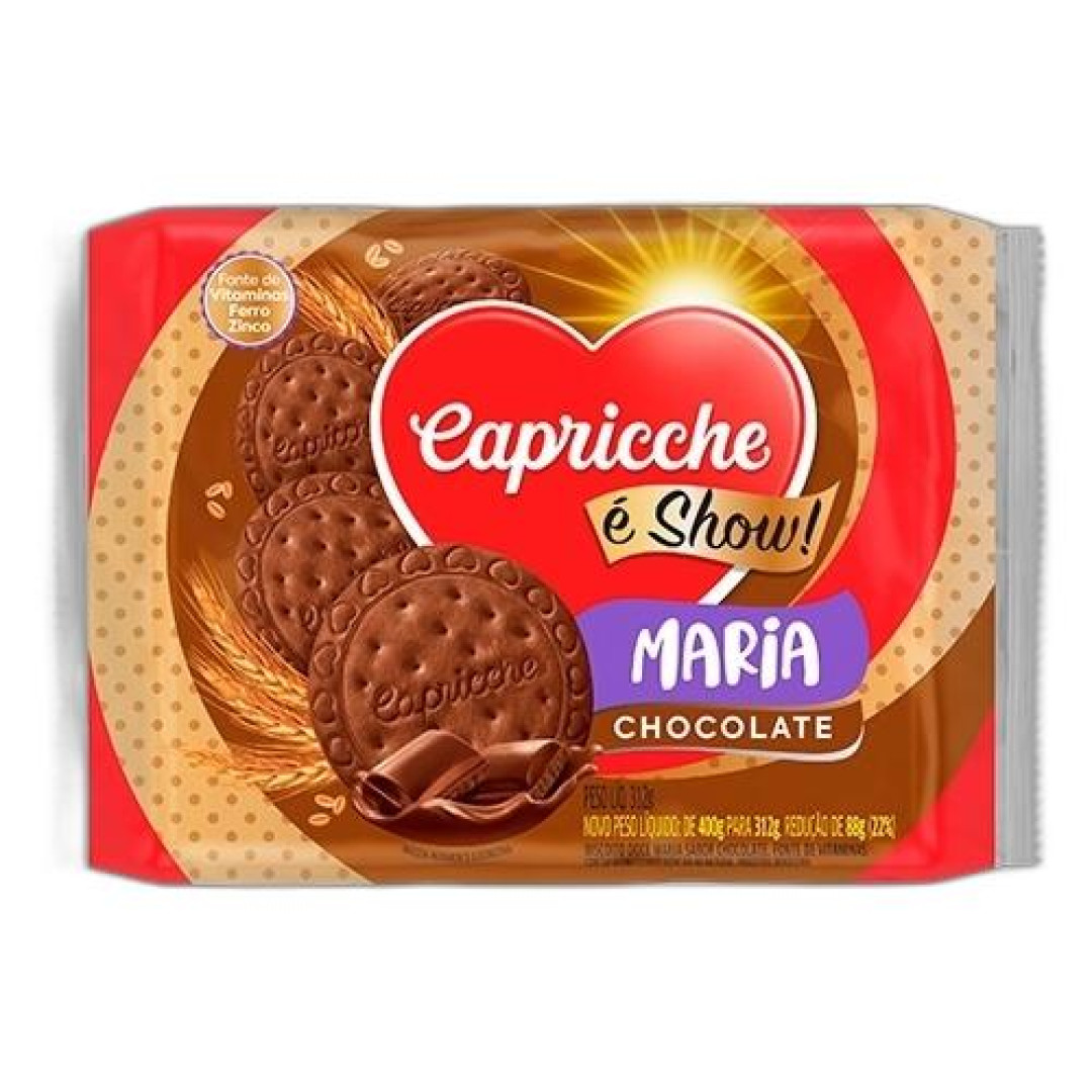 Detalhes do produto Bisc Maria 312Gr  Capricche Chocolate