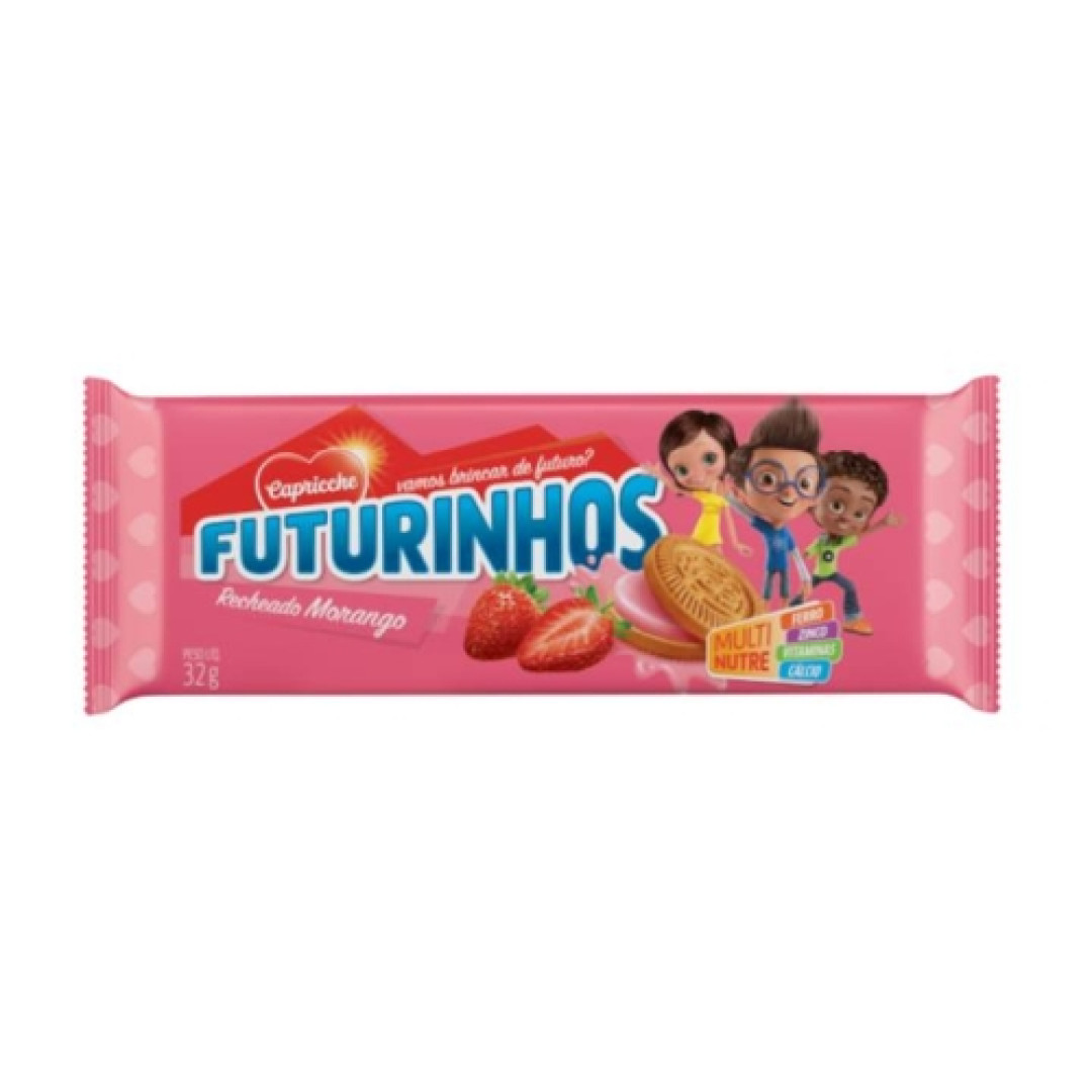 Detalhes do produto Bisc Rech Futurinhos 32Gr Capricche Morango