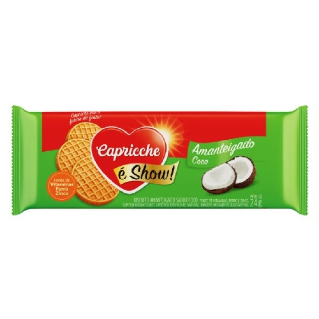 Detalhes do produto Bisc Amanteigado 24Gr Capricche Coco