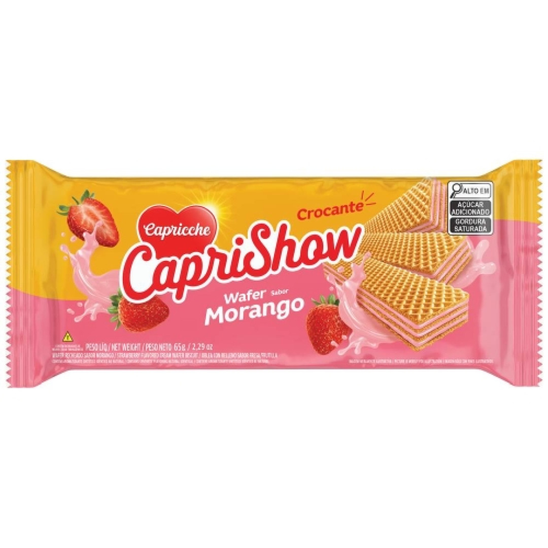 Detalhes do produto Bisc Wafer Caprishow 65Gr Capricche Morango