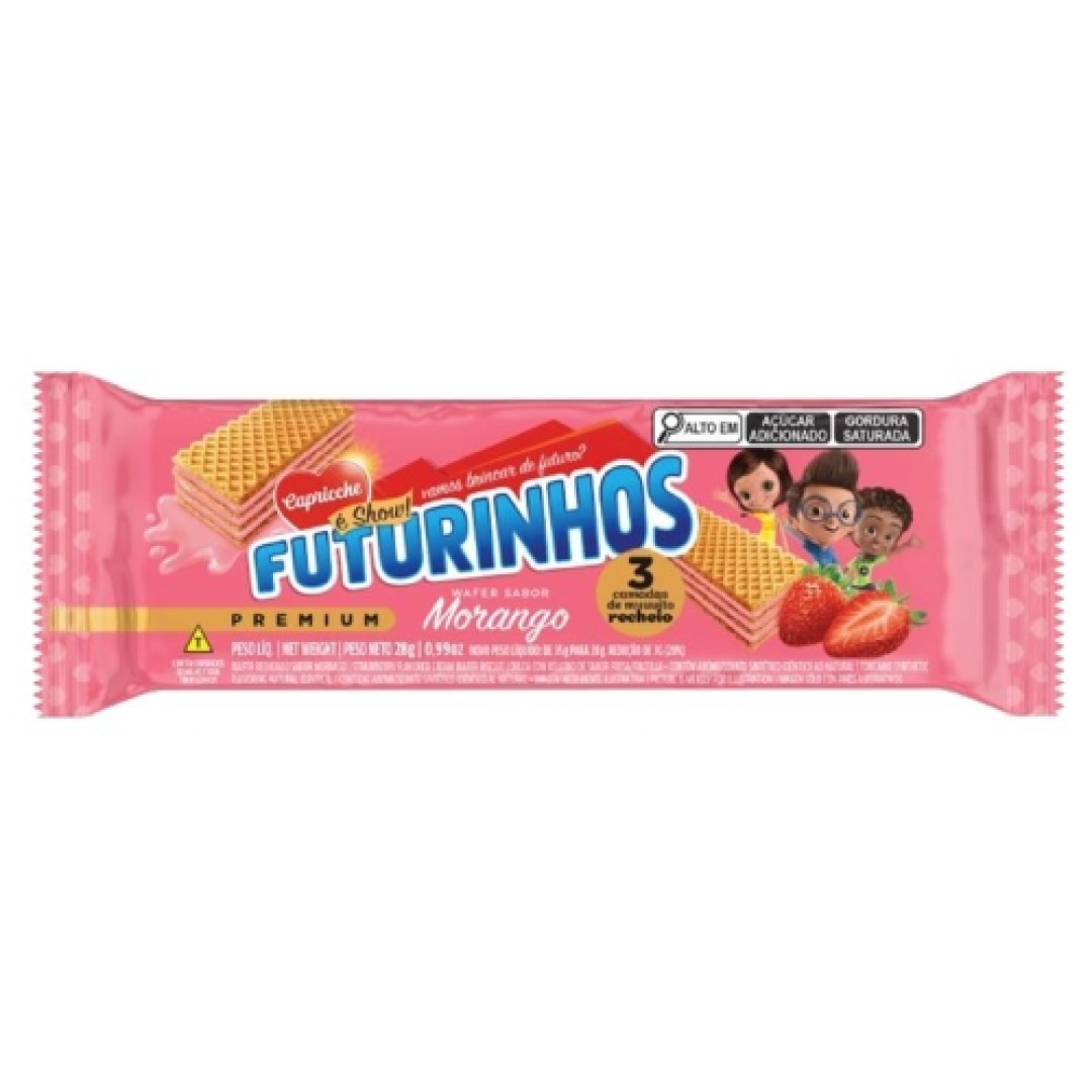 Detalhes do produto Bisc Wafer Futurinhos 28Gr Capricche Morango