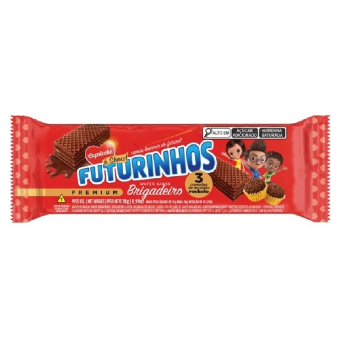 Detalhes do produto Bisc Wafer Futurinhos 28Gr Capricche Brigadeiro