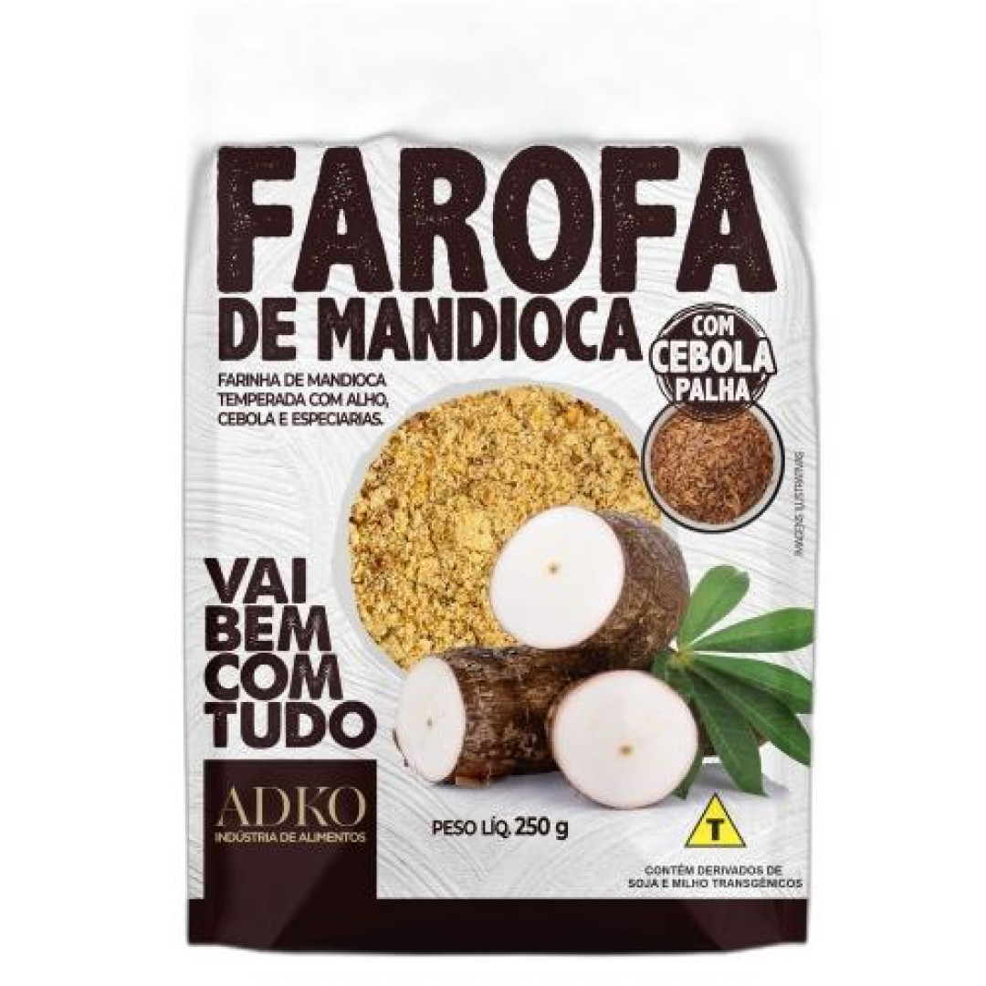 Detalhes do produto Farofa Mandioca 250Gr Adko Tradicional