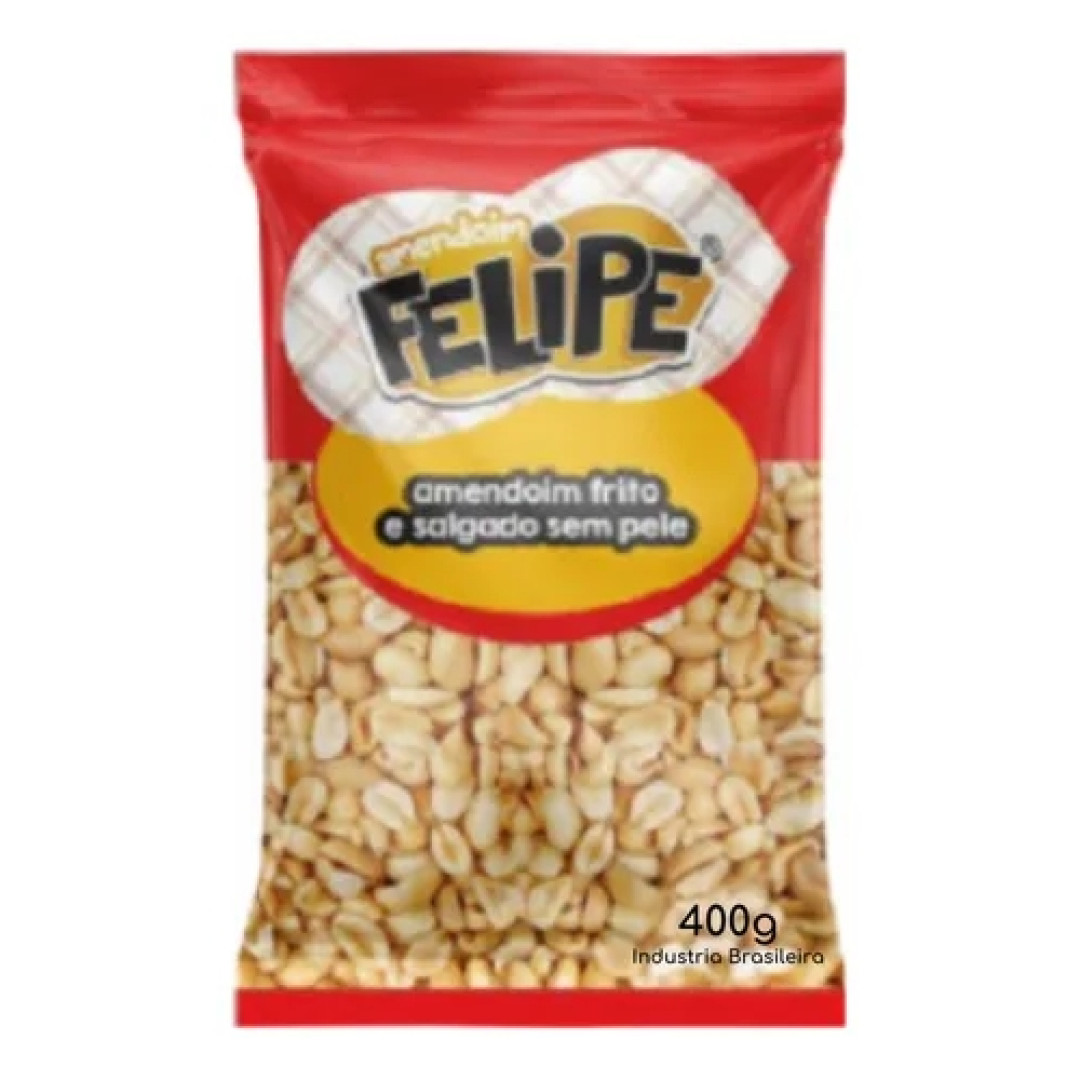 Detalhes do produto Amendoim Frito S.pele 400Gr Felipe Salgado
