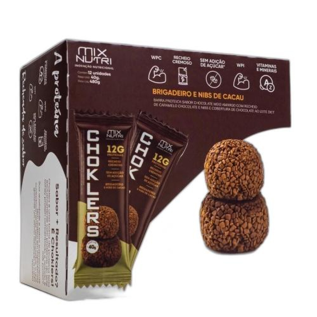 Detalhes do produto Barra Proteina Chocklers 40Gr Brigadeiro