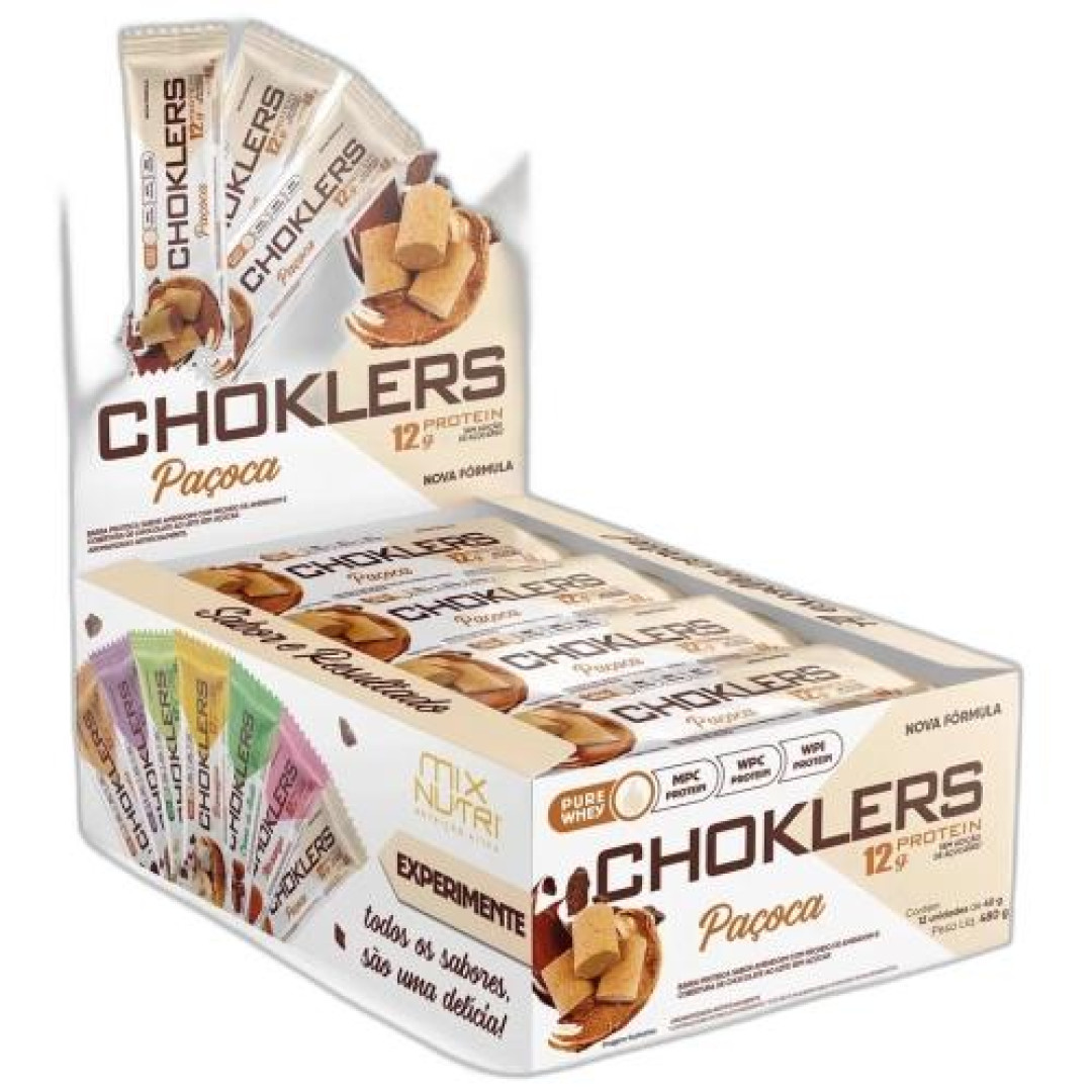 Detalhes do produto Barra Proteina Chocklers 40Gr Pacoca