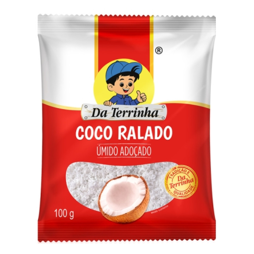 Detalhes do produto Coco Ralado 100Gr Da Terrinha Adocado.umido