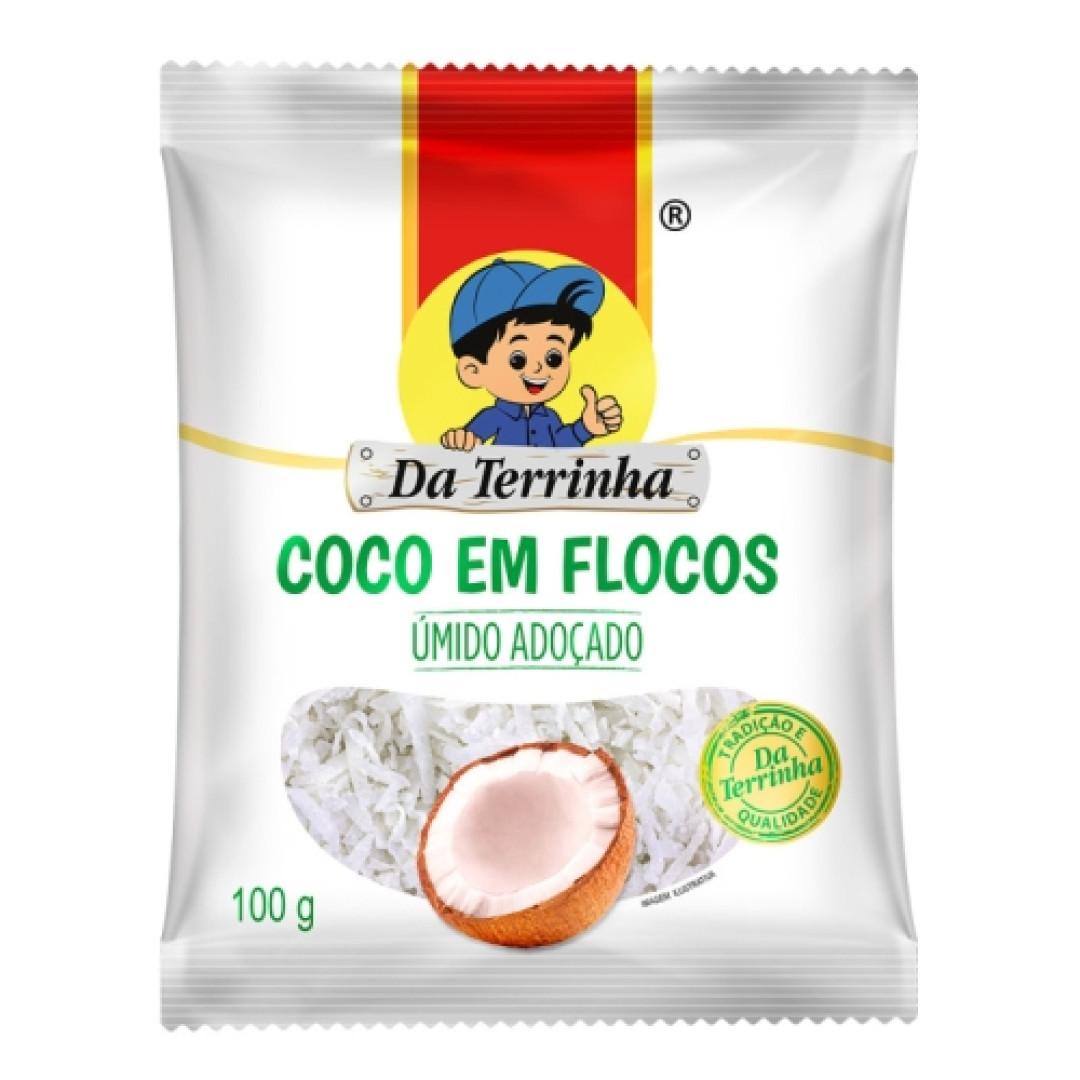 Detalhes do produto Coco Flocos 100Gr Da Terrinha Adocado.umido