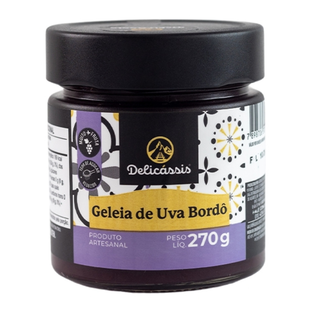 Detalhes do produto Geleia 270Gr Delicassis Uva Bordo