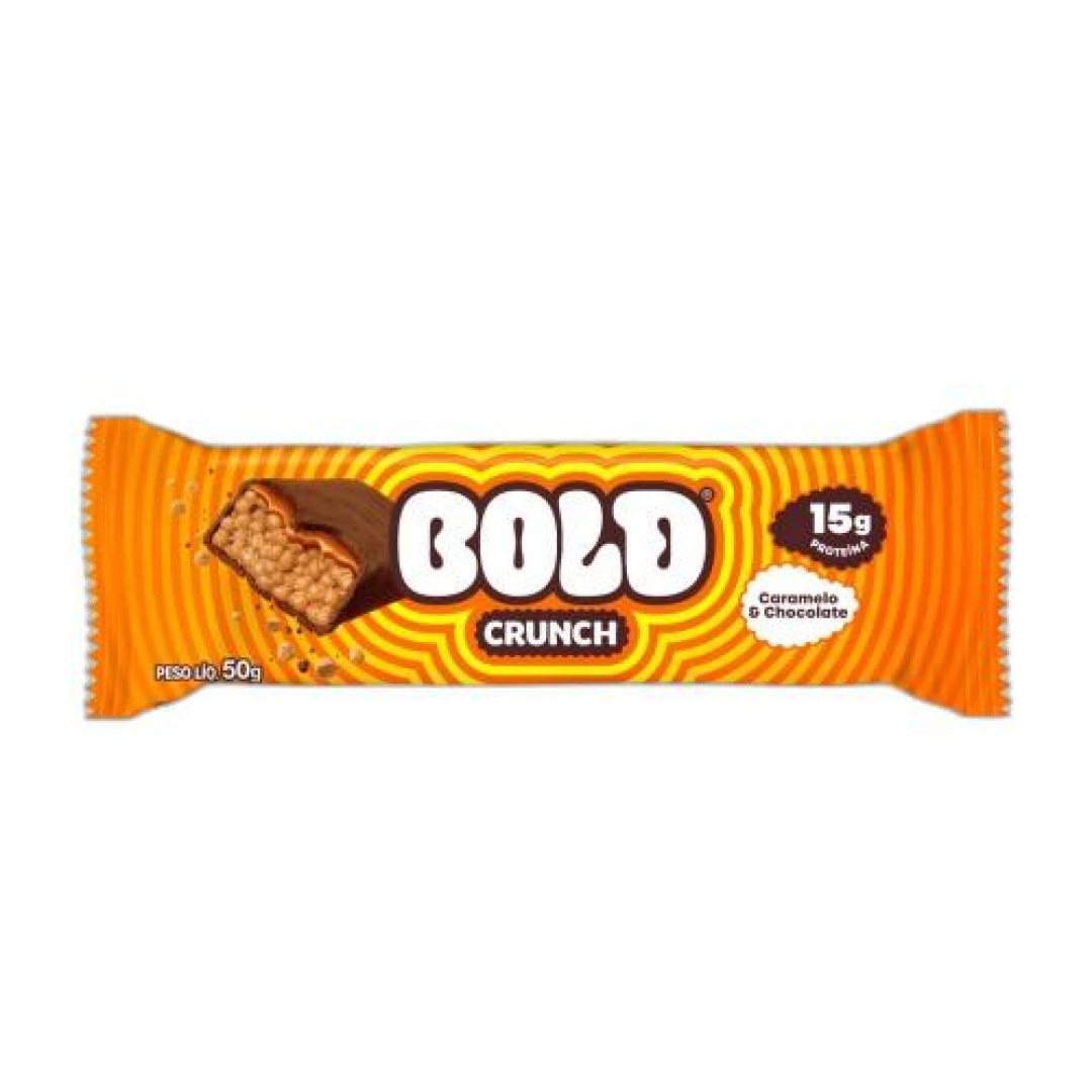 Detalhes do produto Barra Proteina Crunch 50Gr Bold Caramelo.choc