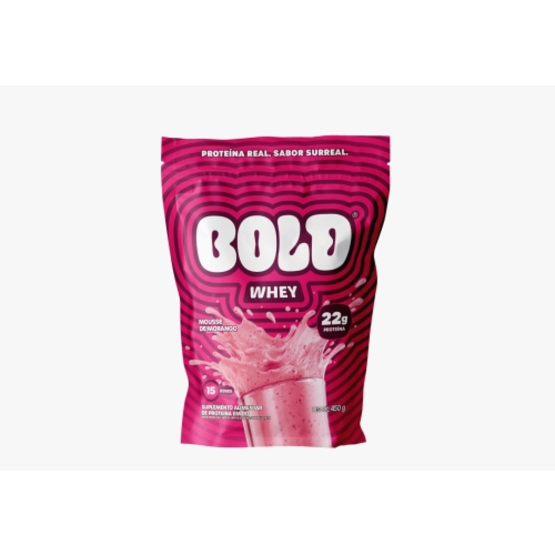 Detalhes do produto Supl Whey 450Gr Bold Morango