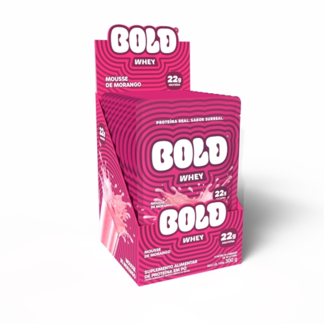 Detalhes do produto Supl Whey 30Gr Bold Morango
